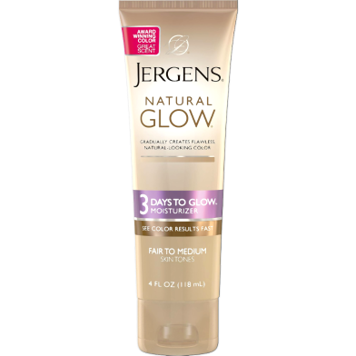 Jergens Natural Glow 3 Days To Glow Moisturizer Fair To Medium Skin Tone 118ml image