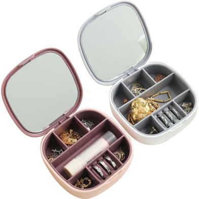 Jewelry Organizer Box With Mirror Jewelry Storage Gifts image