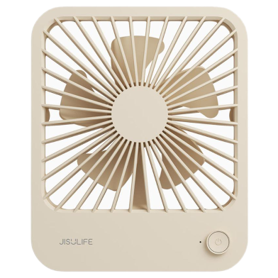 Jisulife FA26 4500mAh Rechargeable Ultra Thin Desktop Fan Light Brown image