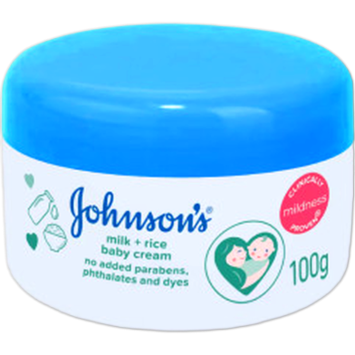 Johnson's Milk Rice Baby Cream 100gm image