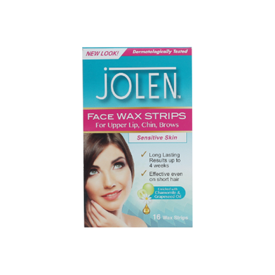 Jolen Face Wax Strips Sensitive Skin 16 Wax Strips image