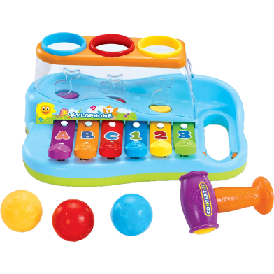 Joyin Baby Activity Centre Pound and Tap Bench With Xylophone Musical Toy With Colour Sorting Balls and Hammer Multifunctional and Bright Colours Baby Toys image