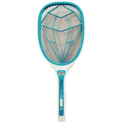 Joykaly Dual-Use 2 in 1 UV Light Electric Rechargeable Mosquito Racket Bat with Base Stand, Lithium Battery, USB Charging image