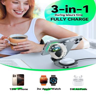 Joyroom Jr W17 15w 3 In 1 Magnetic Wireless Charger Black Slide 3