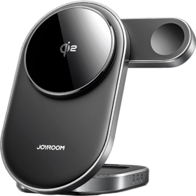 Joyroom Jr W17 15w 3 In 1 Magnetic Wireless Charger Black image