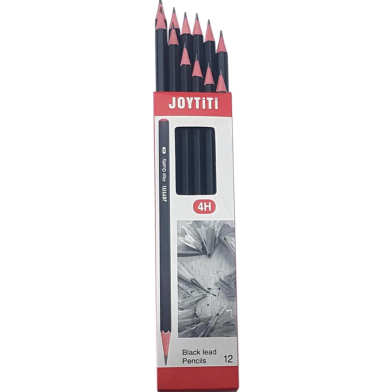 Joytiti 4H Black Lead Pencil - 12 Pcs image