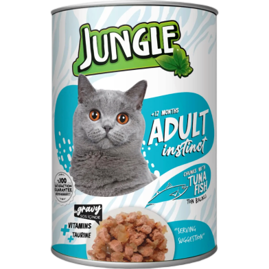Jungle Adult Cat Can Food - Tuna Fish 400gm | Cat Wet Food image