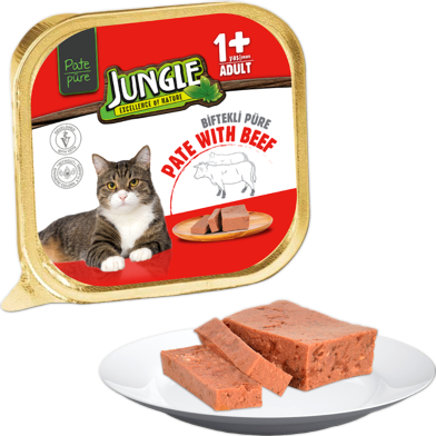 Jungle Pate with Beef 100g | Adult Cat Wet Food image
