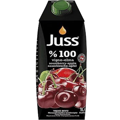 Juss 100 Percent Sour Cherry and Apple Juice - 1 Liter image