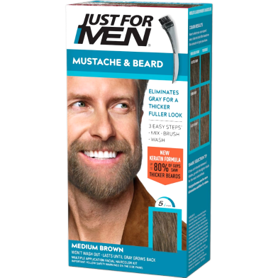 Just For Men Moustache and Beard Colour – M35 Medium Brown image