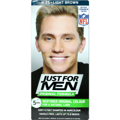 Just For Men Original Formula Targets The Grey In 5 Minutes Light Brown image