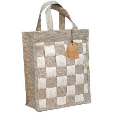 Jute Shopping Bag Natural 10x12 Inch image