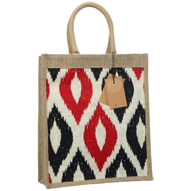 Jute Shopping Bag Natural 12x14 Inch image