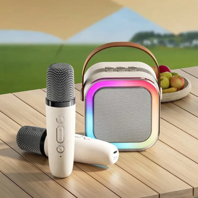 K12 Karaoke Machine Portable 5.3 Bluetooth Speaker System with 1 Wireless Microphones for Home Family Singing Children's Gifts image