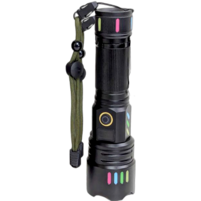 KEZU Lampu Suluh LED Flashlight Zoomable USB Rechargeable Made From Aluminum Torch Light Super Bright Camping Light image