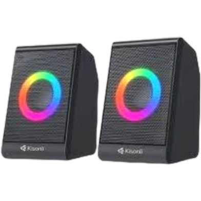 Kisonli X28 Portable Usb 2.0 Mini Speaker With Colorful Light image
