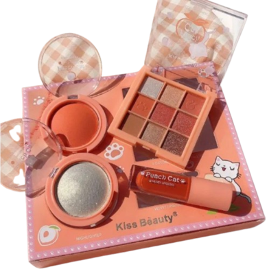 KISS BEAUTY MAKEUP SET 4in1 CAT CLAW BEAUTY MAKEUP PALETTE SET image