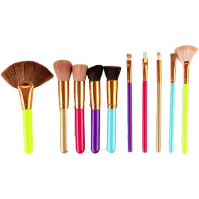 Kabuki Makeup Brush Set 10 Pcs image