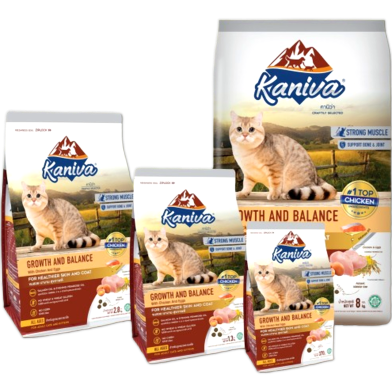 Kaniva Dry Cat Food Growth And Valance Formula - Chicken And Eggs For All Life Stages Cats | Dry Cat Food | Cats Over 2 Months image