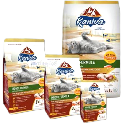 Kaniva Dry Cat Food Indoor Formula - Salmon, Turkey and Rice For All Life Stages Cats | Dry Cat Food | Cats Over 4 Months image