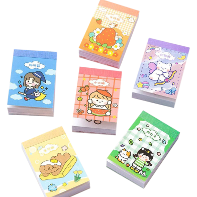 Kawaii Gift DIY Scrapbooking Photo Album Cute Stationery Stickers Bear Rabbit Girl Pattern Memo Sticky Notes image