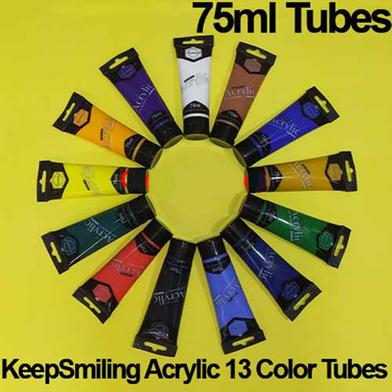 Keep Smiling Acrylic Color 75ml Tube 13 Pcs Set image