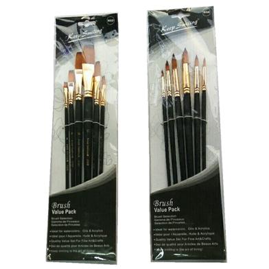 Keep Smiling Artist Brush Nylon Hair 6Pcs image