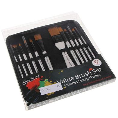 Keep Smiling Value Artist Paint Brushes Set of 12pcs image