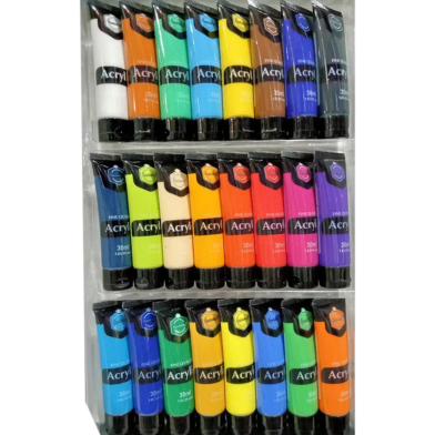 Keep Smiling 24 Acrylic Color Box, 30ml Paint Set for Professional Artist image