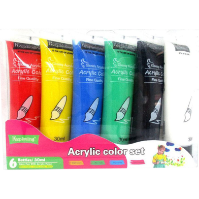 Keep-Smiling 6 Colors 30ml Professional Acrylic Paint Set image