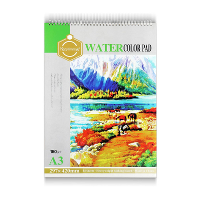 Keep Smiling A3 Watercolor Pad for Artist, 24 Sheets, Acid Free image