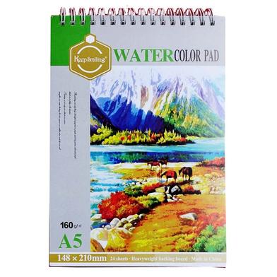 Keep Smiling A5 Watercolor Pad for Artist, 24 Sheets, Acid Free image