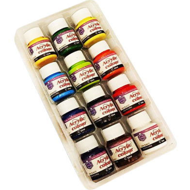 Keep Smiling Acrylic Colours 25ml Jar 12 Shades image