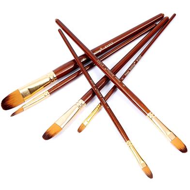 Keep Smiling Artist Filbert Paint Brush Set Suitable for Water Acrylic ...