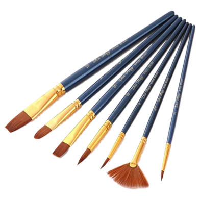 Keep Smiling Artist Nylon Hair 7pcs Mix Brush Set image