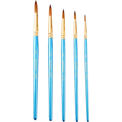 Keep Smiling Artist Round Brush Value Pack Set, 5Pcs image
