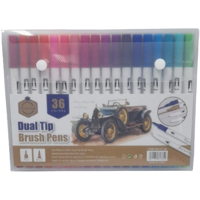 Keep Smiling Dual Tip 36 pcs Brush Pen Art Marker image