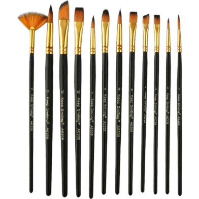 Keep Smiling Mix Brush Tuli Set for Artists-12pcs image