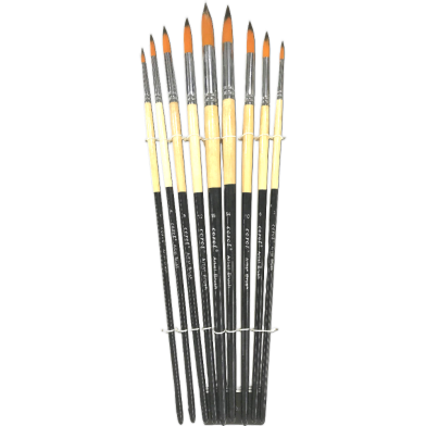 Keep Smiling Round Artist Brush Set-9 Pcs image