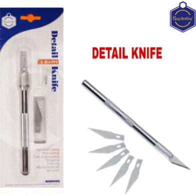 Keep Smiling Detail Knife / Precision Knife With 5 Pcs Blade Slide 3