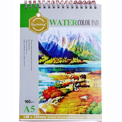 Keep Smiling Water Color Pad A5 (160gm, 24 Sheets) image