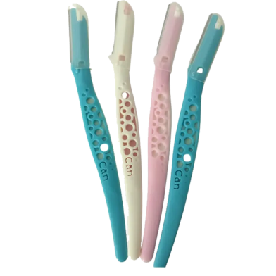 Keli New Fashion Women Body Hair Razor Blade Shaver With lid Eyebrow Trimmer 4 Pcs image