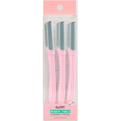 Keli New Fashion Women Body Hair Razor Blade Shaver With lid Eyebrow Trimmer 3 Pcs image