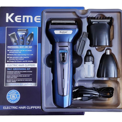 Kemei Km-6330 3 In 1 Hair Clipper Grooming Kit Trimmer image