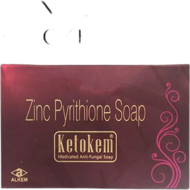 Ketokem Medicated Anti-Fungal Soap (Indian) 75 gm ketoconazole Zinc Pyrithione Soap 1 strip image