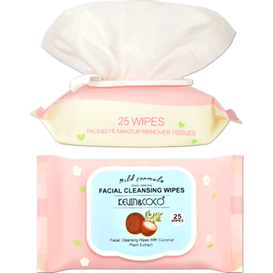 Kevin And Coco Facial Cleansing Wipes Coconut 25 Wipes image