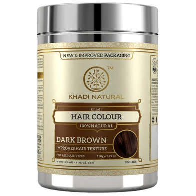 Khadi Natural Dark Brown Hair Color 150gm image