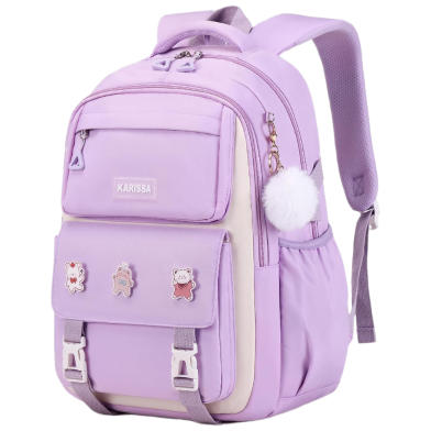 Kids Backpack Children School Bags Waterproof Primary Schoolbag Book Bag (Purple) image