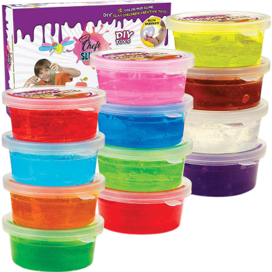 Kids Crystal Clay Slime Toys, Children Educational Creative Handmade DIY Toys -12 Pcs image
