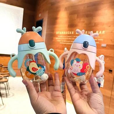 Kids Water Bottle PPSU plastic material 250ml Slicone Straw Mom pot -1pcs[Any Color] image